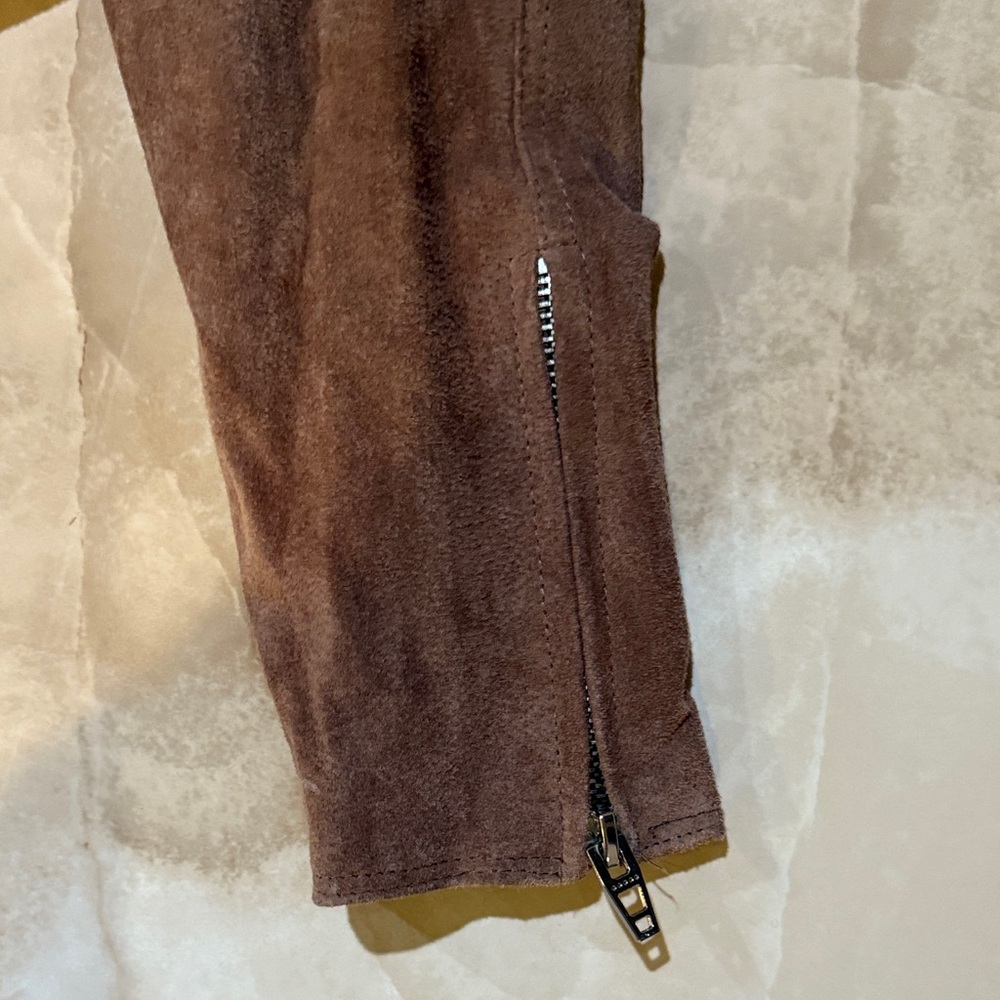 Blank NYC Chocolate Suede Leather Jacket - Picture 3 of 9